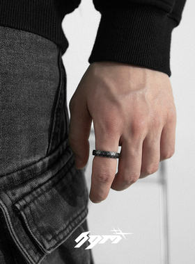 男钛钢欧美复古维京字符戒指指环