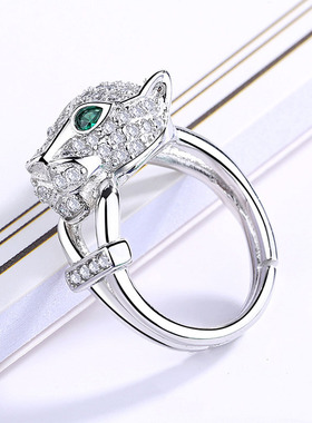 肖战同款豹头戒指时尚轻奢