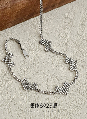 S925纯银爱心轻奢小众精致高级感手链女生2025年新款闺蜜手饰