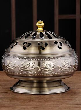 12小时盘香炉大号仿古合金檀香炉