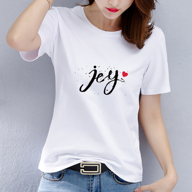 White T-shirt pure cotton loose short sleeve new women's clothing