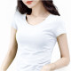 Short-sleeved T-shirt women's white pure cotton slim top