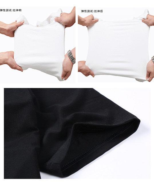 Women's long-sleeved half turtleneck pure cotton T-shirt