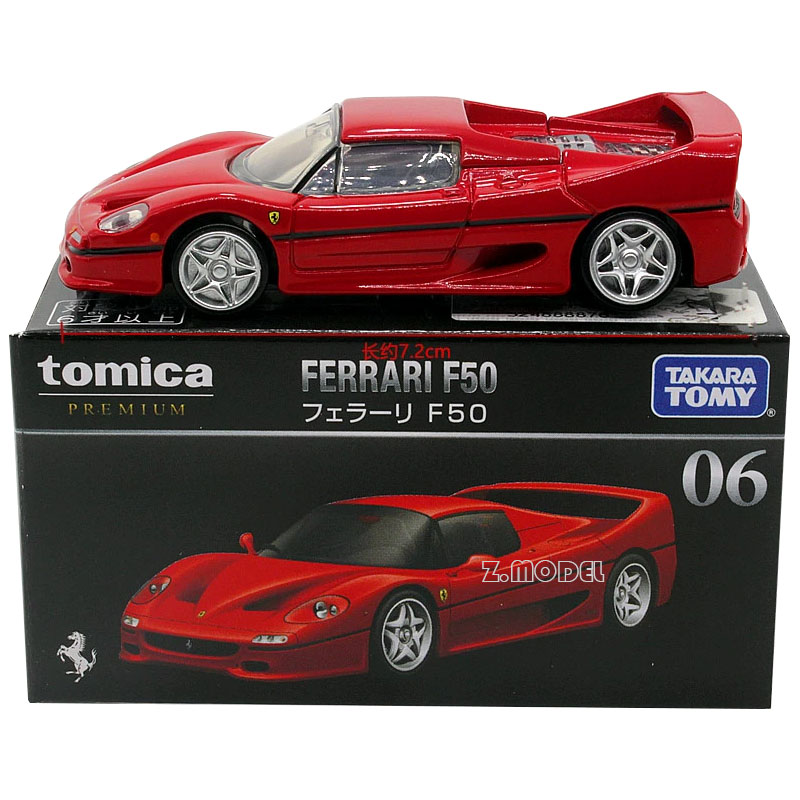 日本Tomica多美卡TOMY合金车 Premium黑盒TP06号法拉利TESTAROSSA-图0