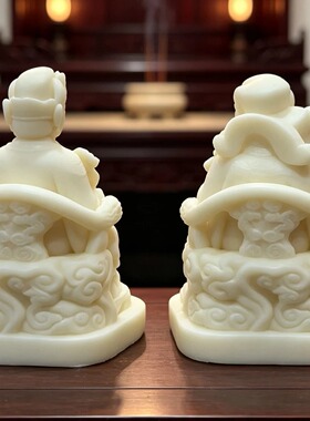 土地公土地婆招财进宝佛像摆件