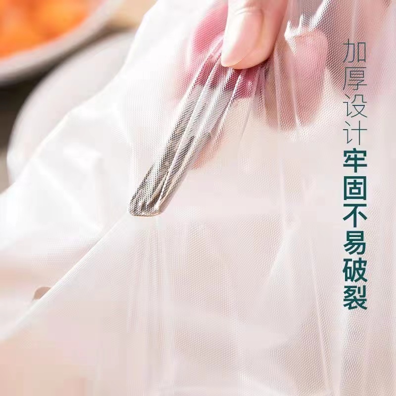 1000只抽取式一次性PE手套加厚食品级餐饮塑料薄膜家用透明盒装-图1