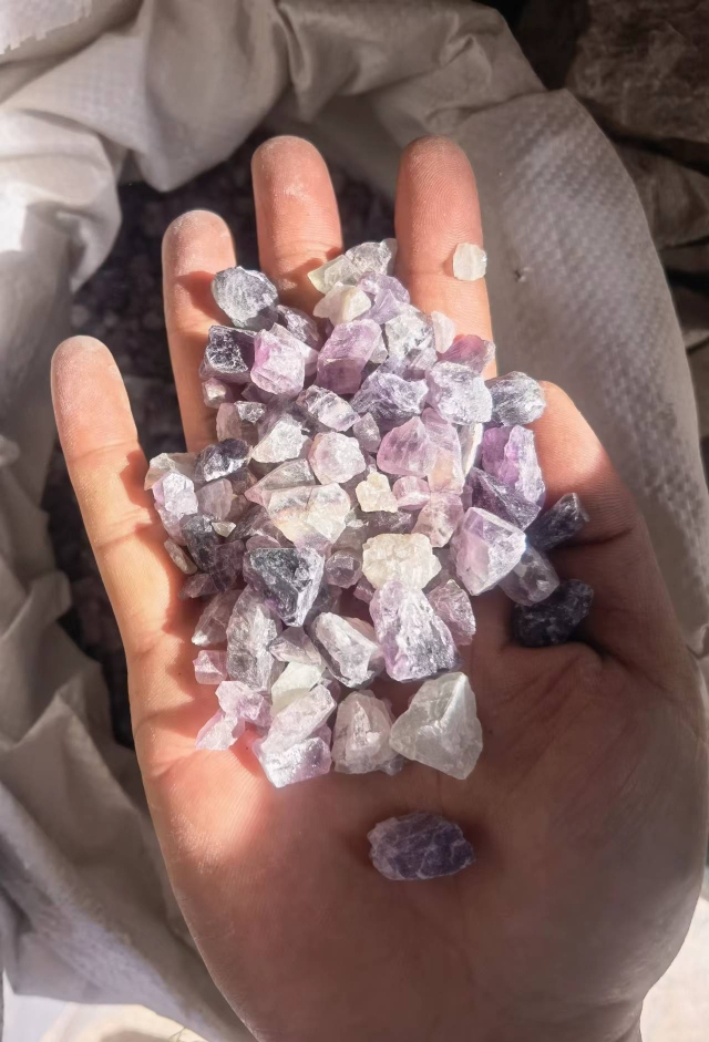 中药材紫石英萤石氟石正品保证500克一斤包邮另有矿石新货白石英-图2