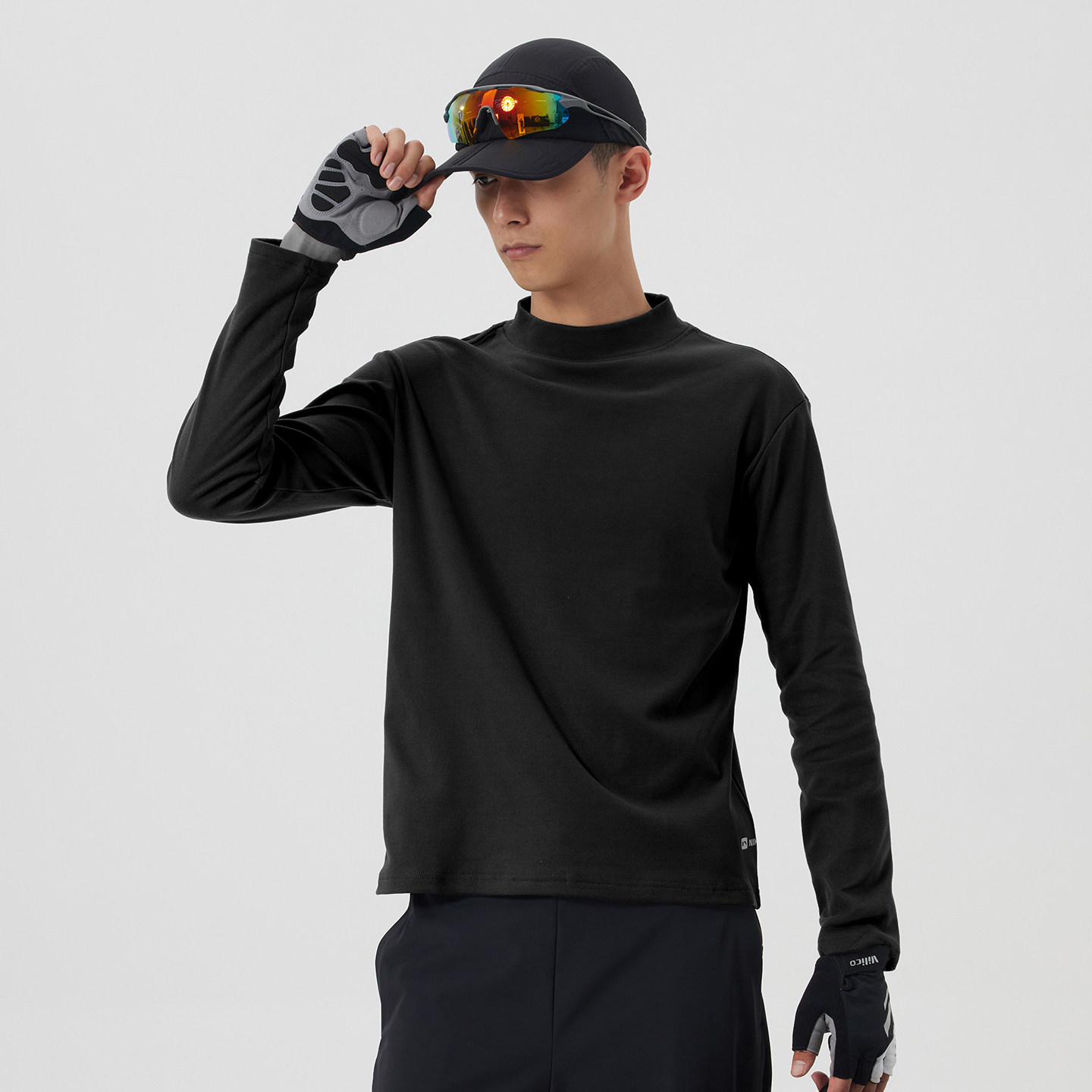 2025新款户外运动T恤男长袖双面德绒打底衫百塔秋冬上衣防静电,淘宝优惠券,粉丝福利购,淘宝优惠卷