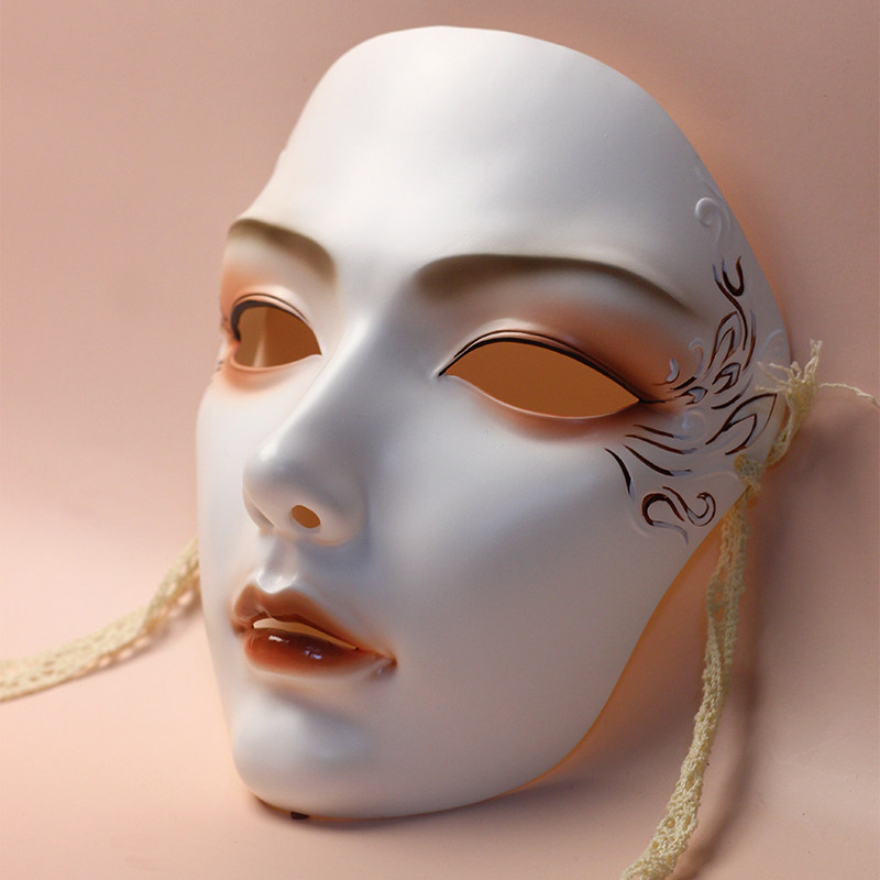 魂作物网红古装面具女汉服面罩成人全脸派对舞会伴娘化妆神秘道具