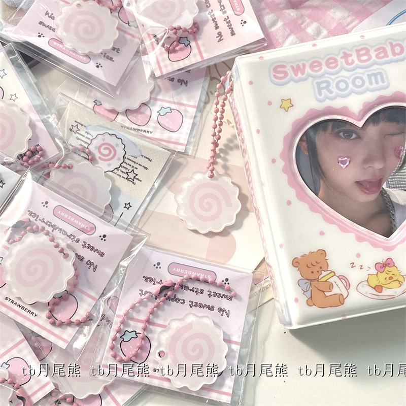 可爱鱼板亚克力挂件覆膜亚克力挂饰手账本卡册包包挂件咕本小挂饰 - 图3