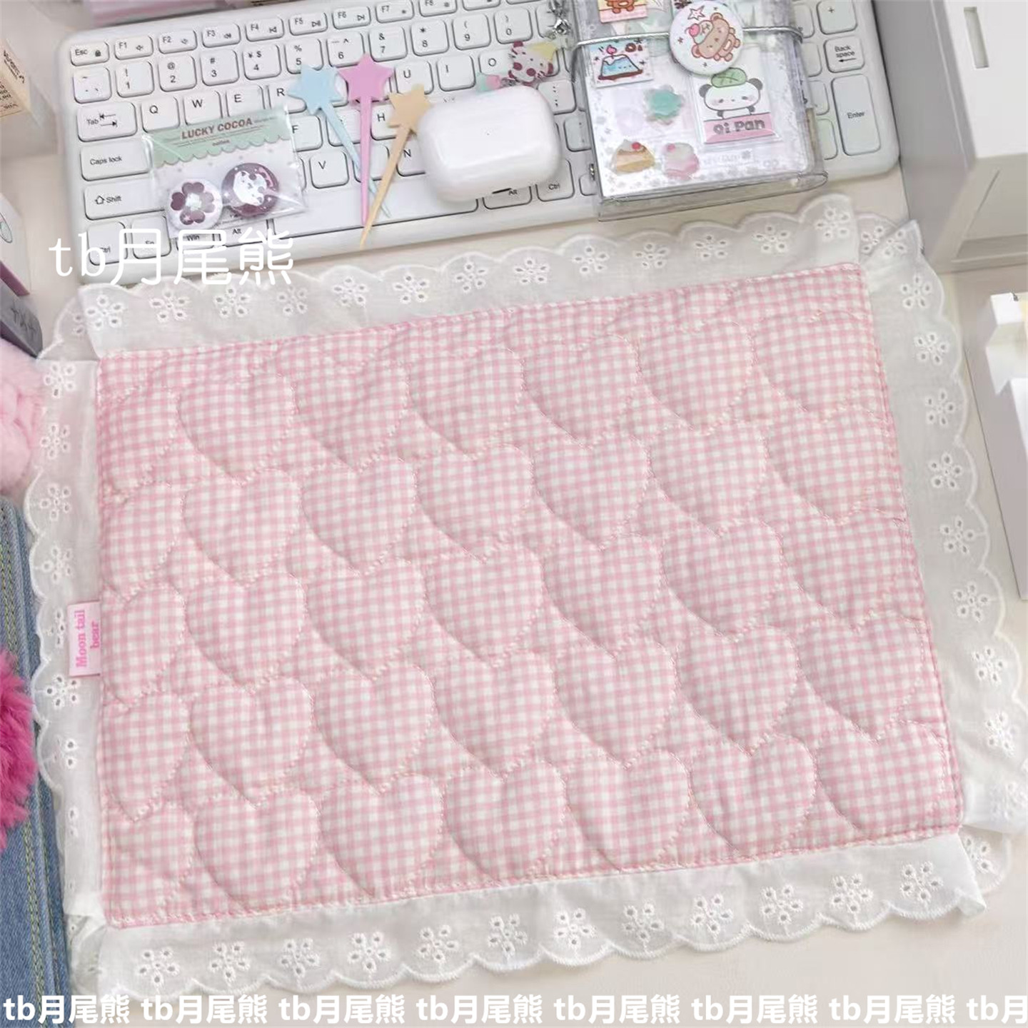 ins甜美爱心压纹夹棉桌垫博主同款桌垫宿舍吸水桌垫出卡摆拍垫子,淘宝优惠券,粉丝福利购,淘宝优惠卷