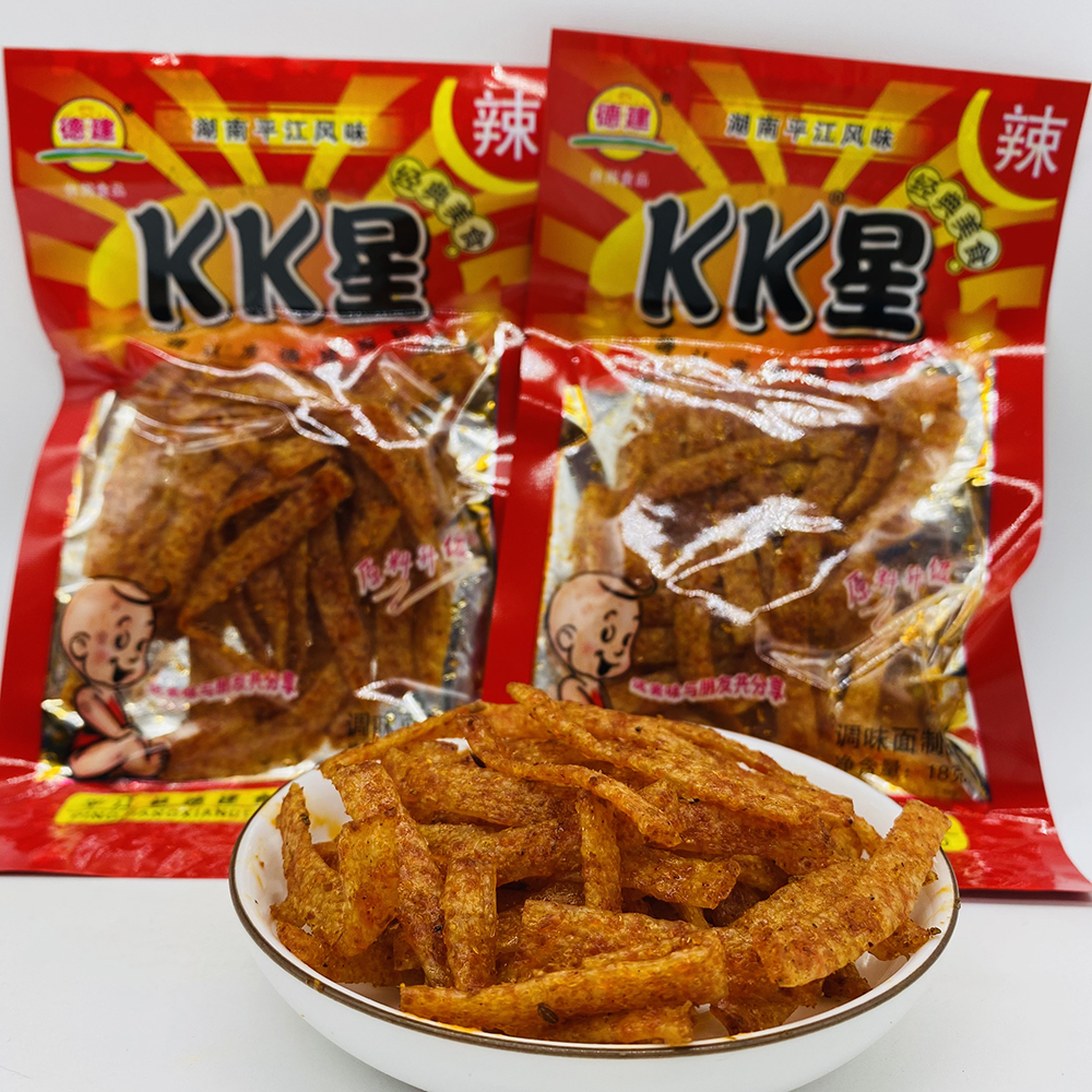 平江风味KK星辣条超辣怀旧 辣片小时候的味道 网红小零食解馋零食 - 图3