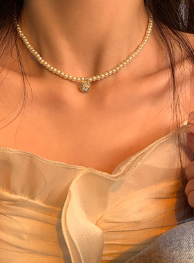 冰糖锆石项链女轻奢小众设计感锁骨链气质高级颈链