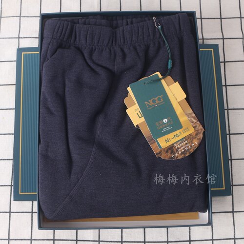 NGG正品秋冬男大码保暖裤羊绒蚕丝磨毛高腰加肥220斤贴身暖裤9760 - 图0