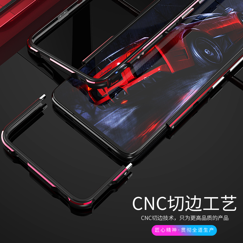 适用于华硕ROG8手机壳ROG7pro金属边框华硕rog6pro防摔外壳rog6超薄磨砂phone7双色保护套5s pro散热透气潮男 - 图1