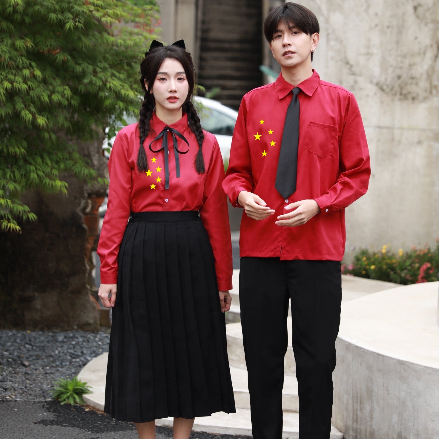 五四青年节合唱团演出服装中小学生诗歌红歌朗诵比赛班服表演套装