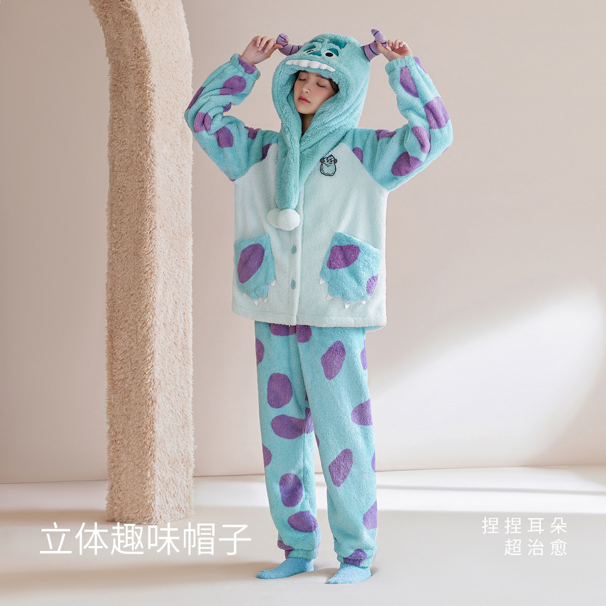 静韵【超柔软】迪士尼维尼熊秋冬睡袍 静韵睡袍/浴袍