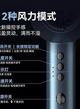 火之凤吹风机M2Plus理发店发廊专用家用2400W负离子高速风筒