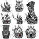 Resin male headband film and television drama fairy ancient style fantasy 3D