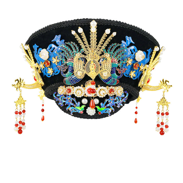 Ancient costume Qing Dynasty harem concubine's flower-shaped hat queen's hat