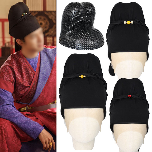 Tang Dynasty futou hat, hair crown, round neck robe, accessories headscarf