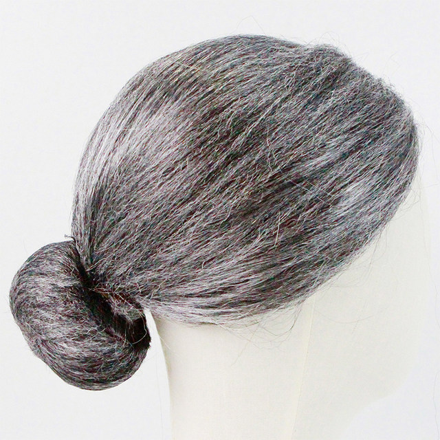 Ancient costume style grandma Taijun common people gray wig set