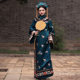Yirel 2023 green silk brocade ancient costume real shot