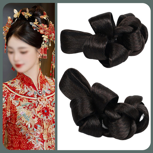 New Chinese style makeup artist special hand curled wig hair bag