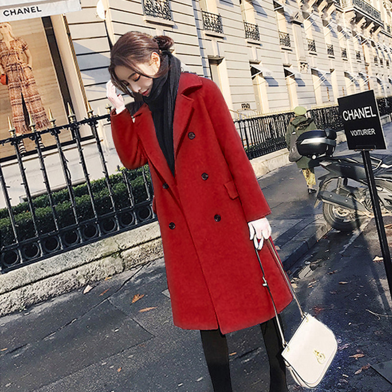 胖mm大码毛呢外套女中长款双排扣胖妹妹宽松显瘦200斤毛呢子大衣,淘宝优惠券,粉丝福利购,淘宝优惠卷