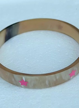 天然牛角雕刻手镯复古个性直面孔