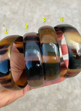 简约圆润复古个性直面牛角手镯