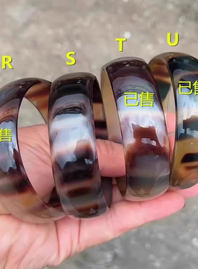 简约圆润复古个性直面牛角手镯