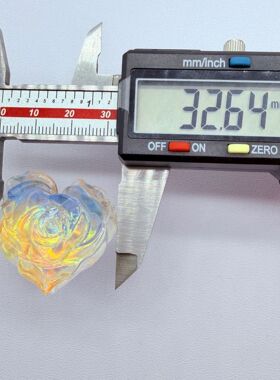 【流光爱心】卡32mm夜光仿水晶爱心玫瑰花Diy饰品配件摆件发饰