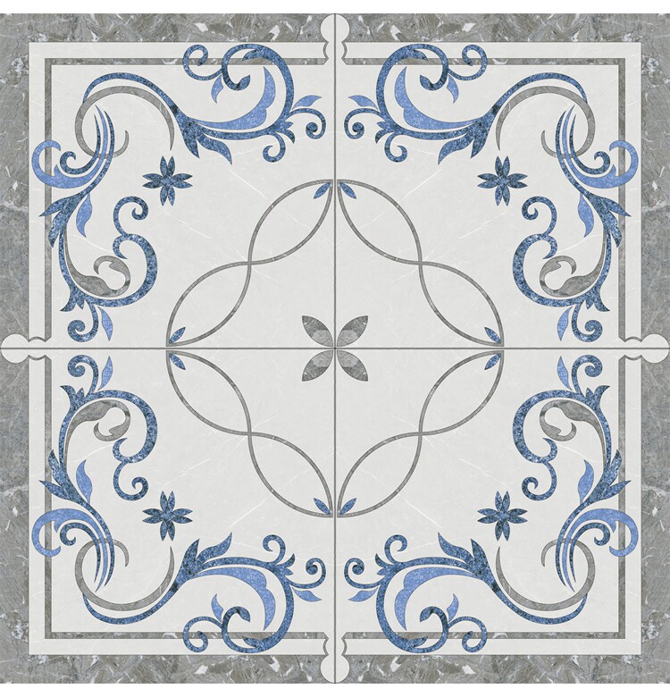 简约拼花地砖客厅800x800入户玄关瓷砖过道走廊地毯花图案地板砖