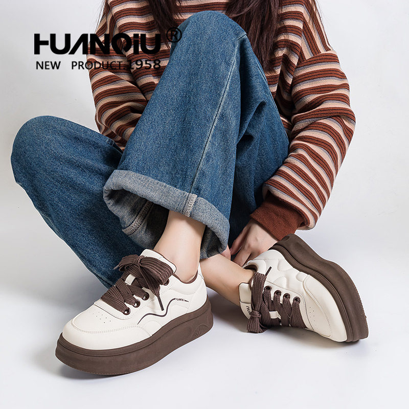 环球美拉德风小白鞋女2026春秋新款百搭潮流ins厚底增高休闲板鞋,淘宝优惠券,粉丝福利购,淘宝优惠卷