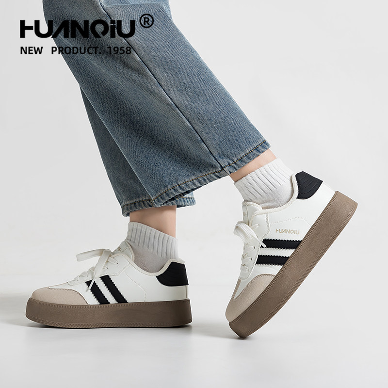 环球加绒加厚德训鞋女款2025新款小白鞋百搭轻便厚底板鞋保暖棉鞋,淘宝优惠券,粉丝福利购,淘宝优惠卷