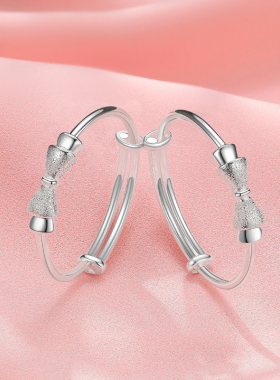 潮宏基童趣风光面银手镯