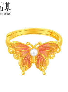 黄金足金戒指戒圈礼物