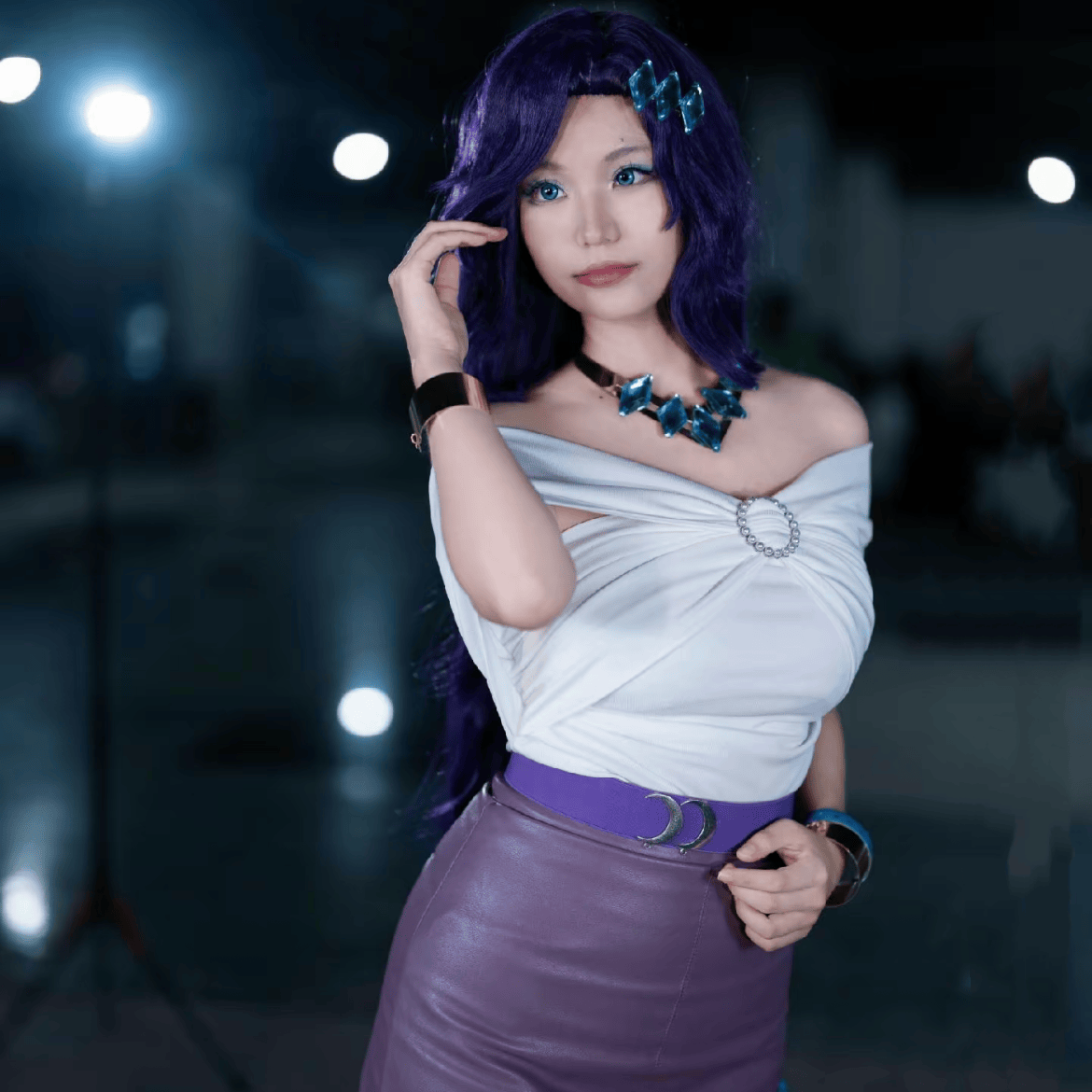 珍奇COSPLAY服装配饰品时尚个性镂空压花V形金属项圈发饰necklace-图2