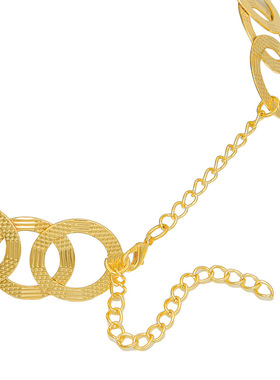 necklace women钱币拼接圆形金属项圈耳环套装SHEI项链非洲choker
