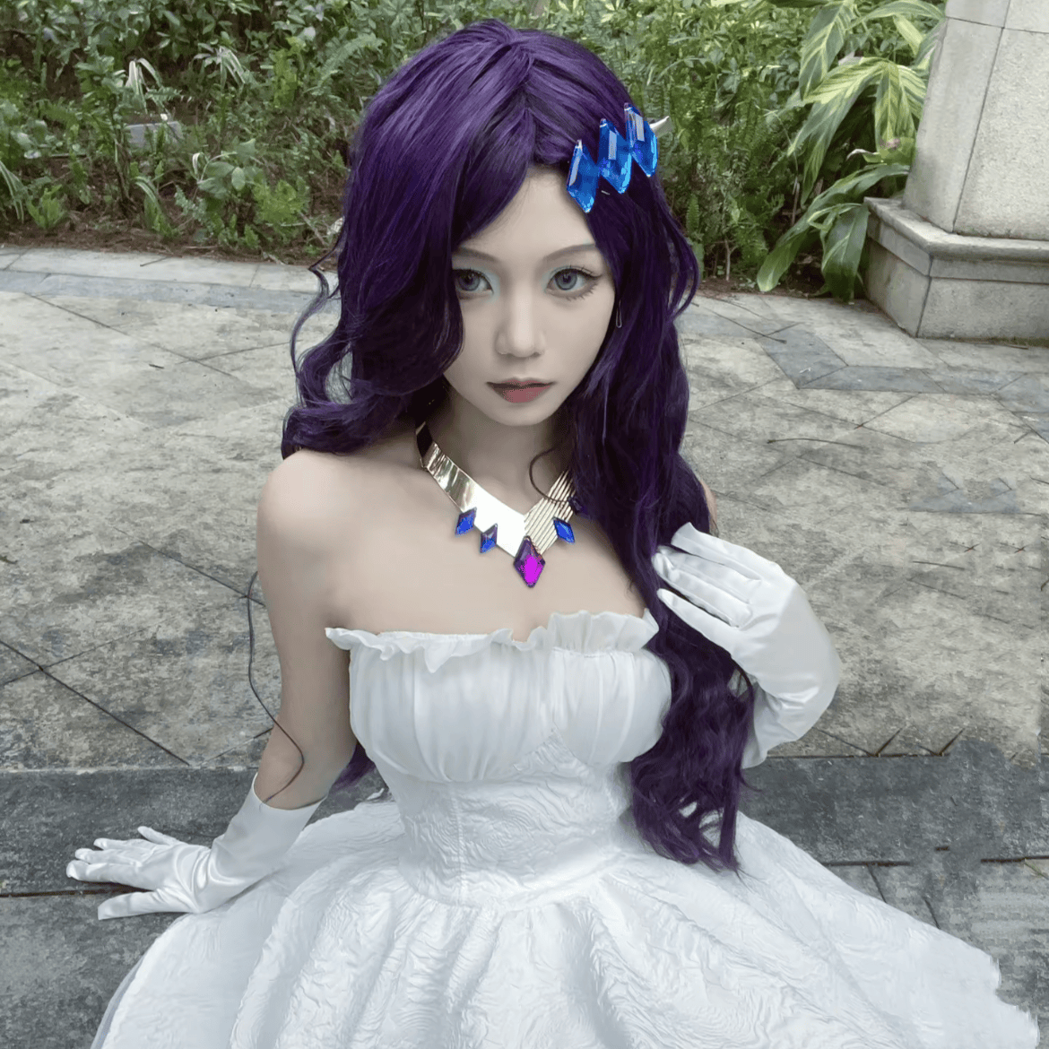 珍奇COSPLAY服装配饰品时尚个性镂空压花V形金属项圈发饰necklace-图0