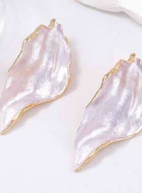 欧美热销轻奢简约不规则褶皱合金