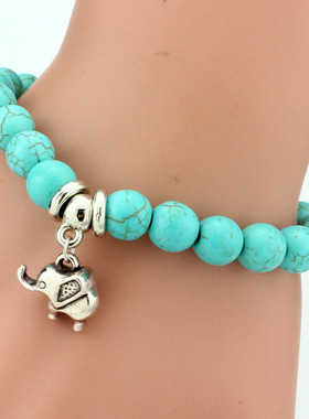 手链2022年新款女时尚波西米亚松石手串Turquoise Bracelet women
