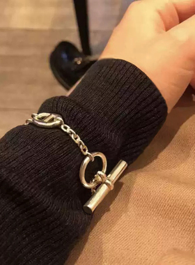 猪鼻子手链链条情侣同款