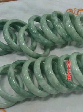 翡翠色手镯货飘花玉石镯子贵州翠玉手镯直播