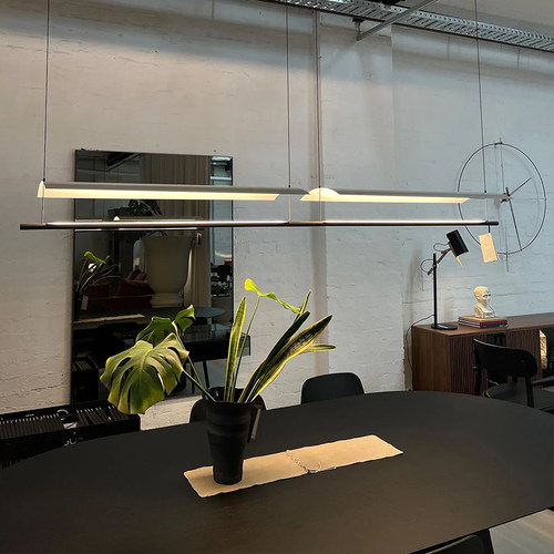 简约现代设计师餐厅吊灯茶室餐桌吧台极简装饰一字形办公室长条灯 - 图1