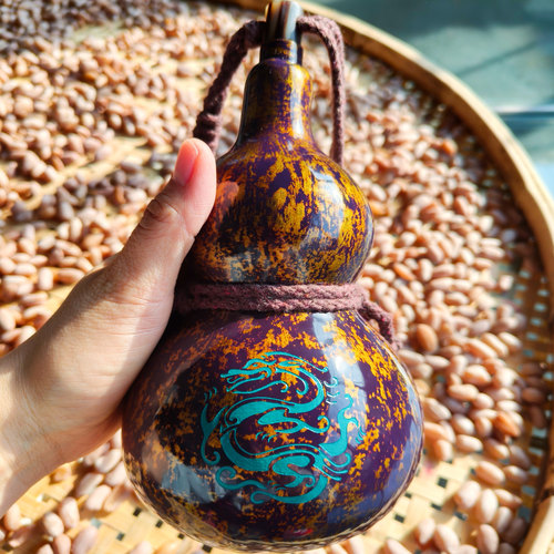 黑神话悟空酒葫芦非遗工艺天然大漆防渗复古传统手工装热水犀皮漆_虎窝淘