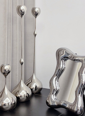 水滴蜡烛台摆件轻奢高档家居客厅餐桌浪漫烛光晚餐北欧ins风装饰