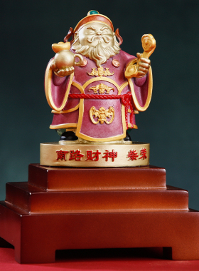 五路财神摆件赵公明关公比干铜像