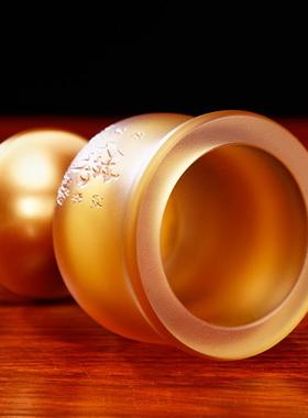 琉璃供杯仙道佛财神爷供酒杯佛具